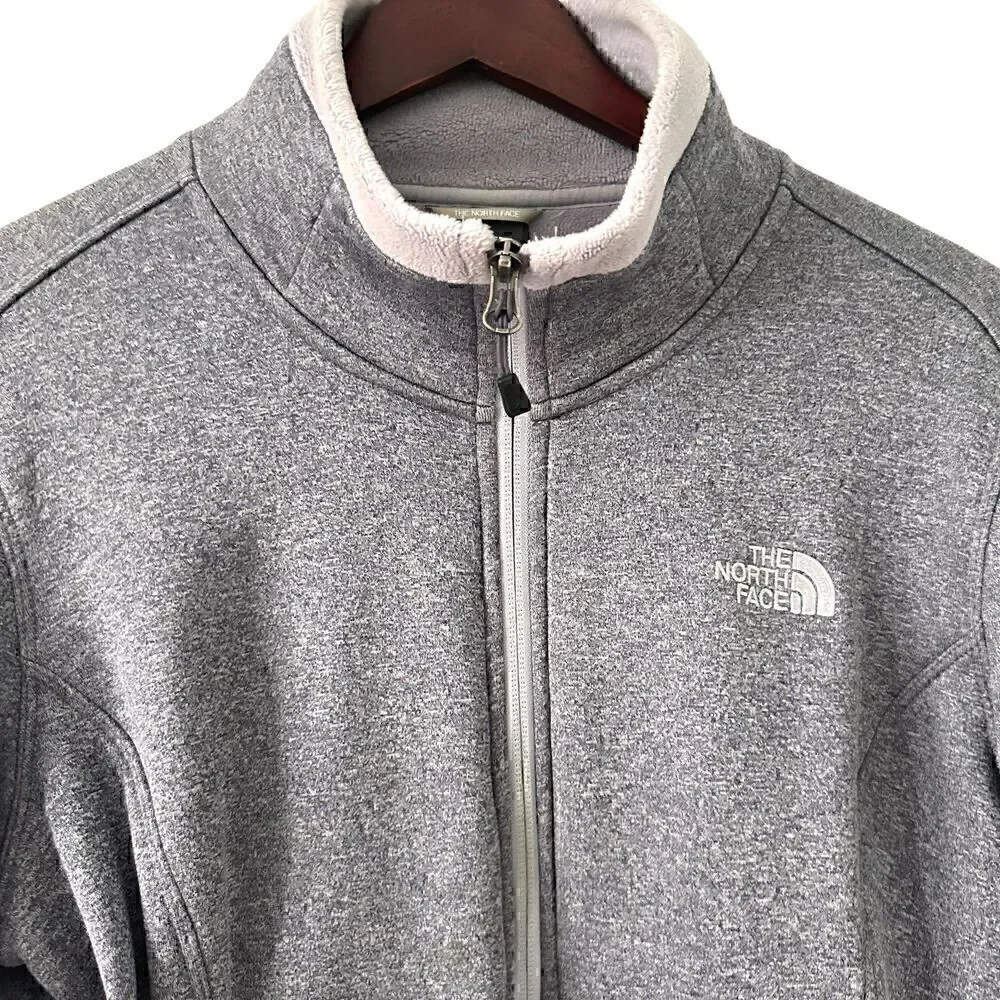 The North Face Womens Purple‎ Zip Up Fleece Lined Stretchy Pockets Jacket Size M